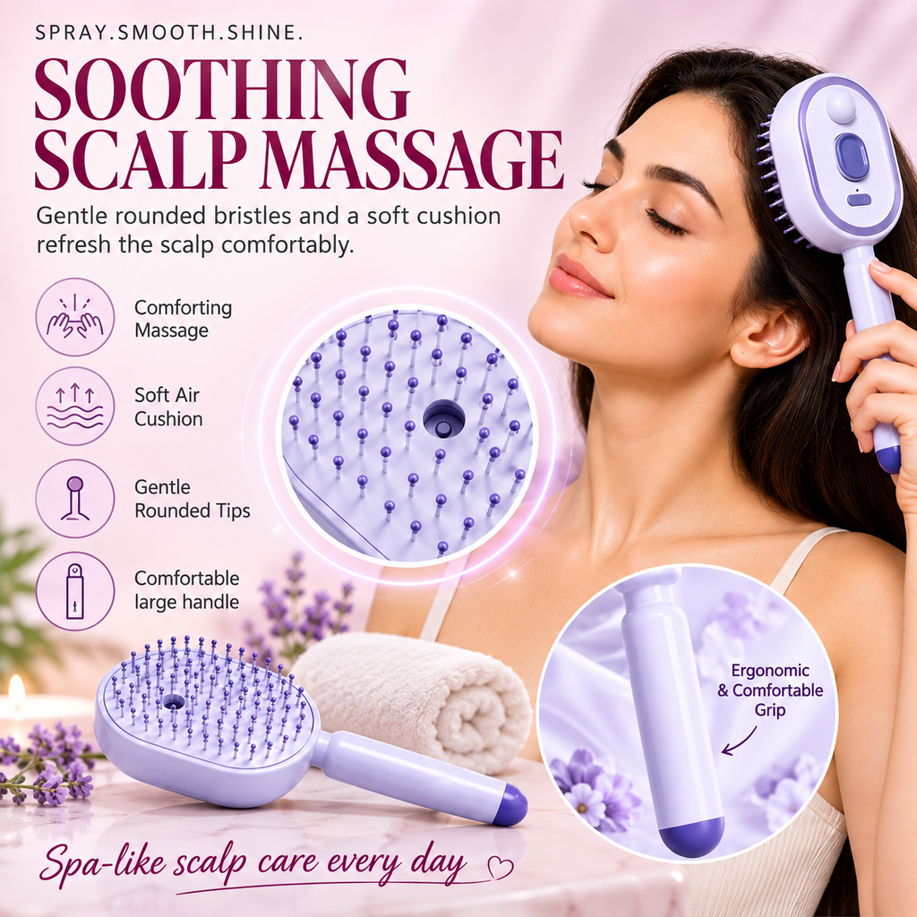 HomeAura 3-in-1 Scalp Spa Comb